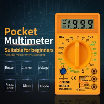Vysoká Presnosť Multimeter Prenosný Mini Univerzálny Merač Okruhu Multimeter Test Vodič Auta Digitálny Multimeter Ručné Tip Test