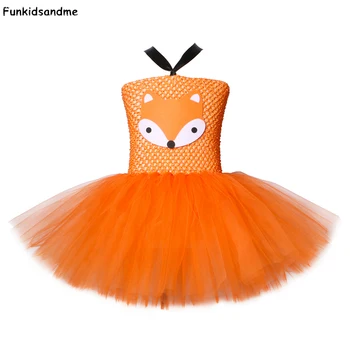 Orange Fox Girls Tutu Šaty Roztomilé Dievčatá Narodeninovej Party Šaty Blázon Zoo Zvierat Nick Cosplay, Karneval, Halloween Kostýmy pre Deti