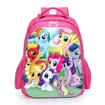 Ružová Môj Malý Pony Aktovka Deti 16-palcové Žiak Jednorožec Školské tašky pre Dospievajúce Dievčatá Bežné Cestovné bagpack deň pack