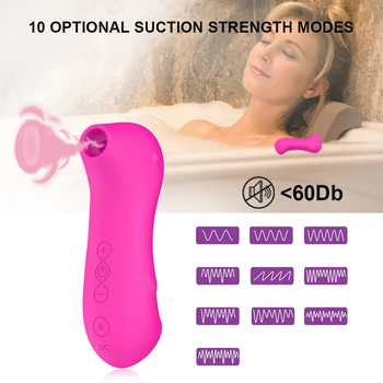 Klitorálny Sania Vibrátor 10 Intenzity Režimy sexuálnu Hračku pre Ženy Adorime Klitorisu Bradavky Sacie Stimulátor pre Páry alebo Sólo