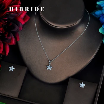 HIBRIDE Nový Dizajn Star Tvar Šperky Sady Pre Ženy Reťazí Cubic Zirconia Svadobné Šperky Sady Luxusných Bijoux N-600