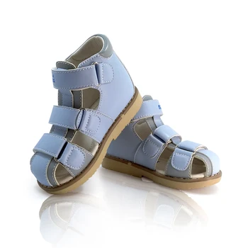 Ortoluckland Nové Ortopedické Dieťa Boys Kožené Topánky Detský Letný Pevné Mikrovlákna Protetických Sandále Pre Flatfoot Obuv