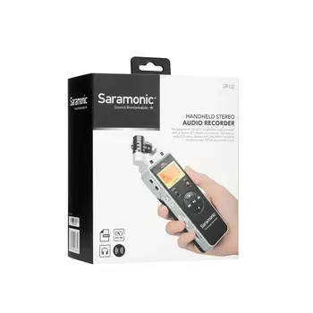 Saramonic SR-Q2 Prenosné Stereo Audio Rekordér so vstavaným Stereo X/Y Mikrofónom & LCD Displej pre Video, filmového umenia, Podcast