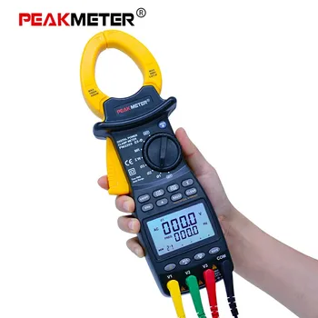 PEAKMETER Digitálne Svorka Meter True-RMS Multimeter pre STRIEDAVÉ Napätie Prúd Jalový Výkon Frekvencia RS232C rozhranie
