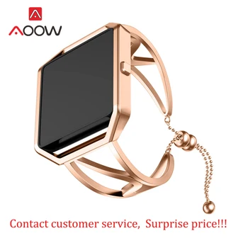 Náramok z nerezovej Ocele pre Fitbit Blaze / Naopak Luxus Ruže Zlaté Šperky, Prívesok Ženy Watchband Popruh Pásmo pre Smart Hodinky