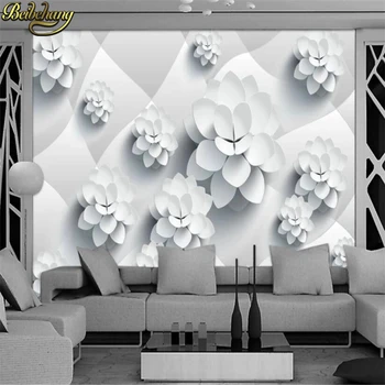 Beibehang Vlastné Foto Tapety 3D nástenná maľba na Stenu-Nálepky Moderné Jednoduché Šperky Kvet Hodvábnej nástenná maľba, TV joj, abstraktných de parede