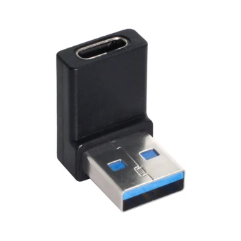 USB-Typ C C Samica 90 Stupňov Nadol Šikmého na USB 3.0 Muž Údajov Adaptér pre Notebook Ploche