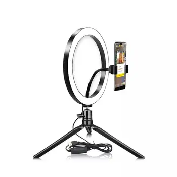 8 Palcový Krúžok Svetlo s Stand - Rovtop LED Fotoaparátu Selfie Svetlo, Krúžok na iPhone Statív a Držiaka Telefónu pre Video Fotografovanie
