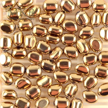 5-8 mm Nepravidelný Prírodného Kameňa Korálky Zlato Á Hematite Čipy Korálky Pre Šperky, Takže DIY Náramok, Náhrdelník Wholesale15