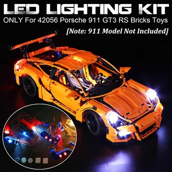 LED Svetlo Osvetlenie Držiak pre 42056 Technic pre Porrsche 911 GT3 RS Tehly Hračky ( 911 Model Nie je priložený ) sa Len Svetlo Kit