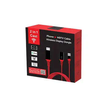 HDMI Kábel USB Bezdrôtové Screencaster 2,4 GHz+5 ghz Dual-band WiFi USB Káblové/Bezdrôtové Adaptér pre Telefón/iPad/Mac book Dataprojektor