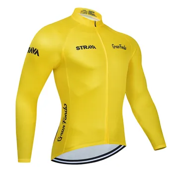 2020 Nové STRAVA Jeseň Jar Cestná Cyklistika Jersey Človek, Dlhý Rukáv Horských pretekov Cyklistické Oblečenie Maillot Ropa Ciclismo Nosenie