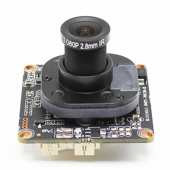 DIY IP Kamera modul Doska RJ45 Kábel 1080P 48V POE Serveillance ONVIF H. 265 Mobile APLIKÁCIE XMEYE CMS 2.8 mm Objektív