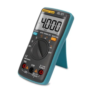 ZOYI Značky ZT100 Prenosné LCD Displej Digitálny Multimeter 4000 Počíta Prúd Napätie Ohm Tester Auto Rozsah Ammeter Hot Predaj
