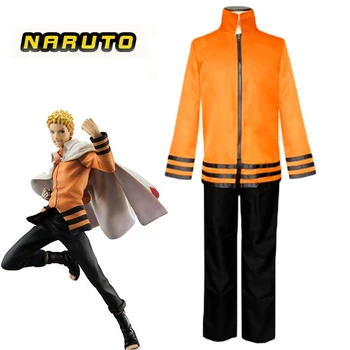 Anime Naruto Shippuden Naruto Uzumaki Cosplay Kostým Ninja Jednotné Orange Bunda, Nohavice Plášť Halloween Výkon Nosenie C88M12