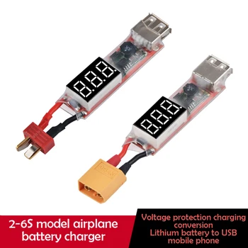 USB Konverzie Nabíjačku RC Batérie 2S-6S Zmeniť Mobilný Telefón Nabíjanie Poklad XT60/T Konektor, Napájanie Displej