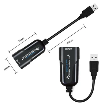 1080P Video Capture Adaptér USB-HDMI Video Capture Kartu, Video Capture Kariet S USB High Speed Pre Živé Vysielanie