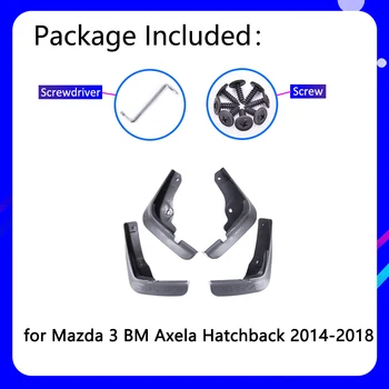 Blatníky vhodné na Mazda 3 BM Axela Hatchback 2016 2017 2018 Auto Príslušenstvo Mudflap Blatník Auto Náhradné Diely