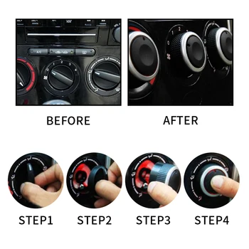 3ks/set Hliníkovej Zliatiny auto klimatizácia gombíky ac gombík Na Mazda 5 Mazda CX-7 tepla spínača gombík auto príslušenstvo