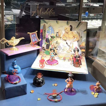Originál Disney Aladdin a Čarovná Lampa Princezná Jasmine Anime Obrázok PVC Akcie Obrázok Vtipné Darčeky pre Deti Narodeniny