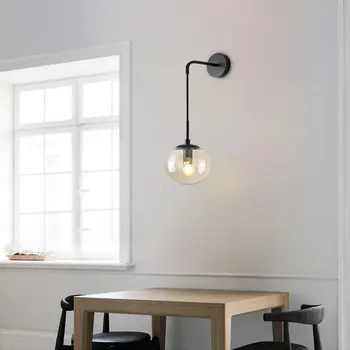 Nordic Moderný Jednoduchý LED Nástenné Svietidlo sklenenú Guľu Kúpeľňa Zrkadlo Vedľa Nástenné svietidlo Sconce Wandlamp Aplique Murale