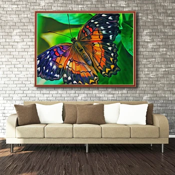 OUYIJIA Vtákov, Zvierat, 5D DIY Diamond Maľby Plné Námestie Diamond Obraz Drahokamu Predaj Výšivky Mozaiky Motýľ Kvety