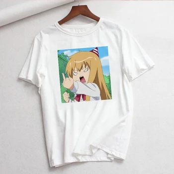 Japonské Anime Tlačiť T-shirt Ženy, Nový Ležérne Módne tričko Krátky Rukáv Žena Cartoon Harajuku Zábavné, Roztomilé Ulzzang T-shirt