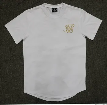 Módne Leto Kanye West fitness tričko Mužov, Hip Hop Tričká Nepravidelný Zaoblené Hem Krátke Rukávy Bavlna SikSilk T-shirt