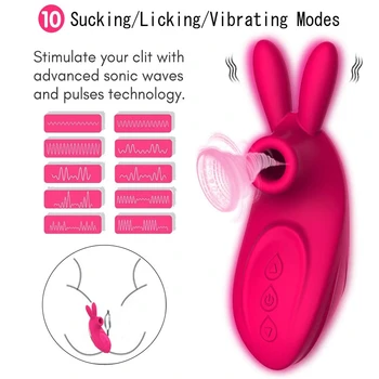 Klitorálny Sania Vibrátor s 10 Frekvencií Nepremokavé Nabíjateľná Bradavky Stimulátor Orálny Sex Simulátor sexuálnu Hračku pre Ženy