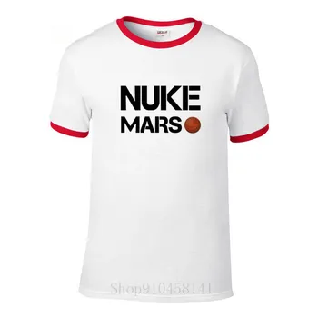Priestor X Nuke Mars T-Shirt Elon Musk T Shirt Rocket SpaceX Tričko Retro Nuke Mars T Shirt Tesla Roadster Priestor Na Mars Teeshirt