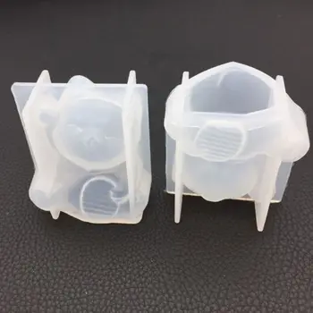 Crystal Epoxidové Živice Formy 3D Buldog Náhrdelník Prívesok DIY Odlievanie Silikónové Formy A2UA