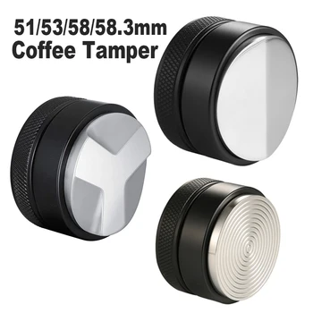 51/53/58/58.3 mm Nastaviteľná 304 Nerezovej Ocele Káva Espresso Tamper Macaron Vypuklé Tri Šikmé Svahy Base Distribučné Nástroje
