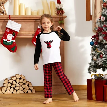 Rodina Vianoce Zodpovedajúce Pyžamo Nastaviť Vianoce Dospelých, Deti Roztomilý Odev Pyžamá Jeleň Rodiny Zodpovedajúce Oblečenie Rodiny Vzhľad Sleepwear