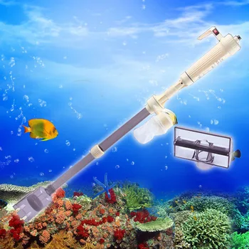 Nové Akvárium Batérie Syphon Prevádzkované akvárium Vákuové Štrku Vodný Filter Vyčistite sifón filter cleaner akvárium nástroje akvária