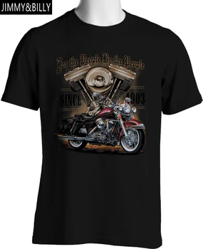 Nové Letné Vysokej Kvality Tee Tričko Pre Ľudí, Vyrobený Američania Od roku 1903 Biker T-Shirts Americké Motocykle T-shirt
