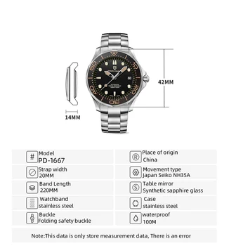 2021 Nové PAGANI DIZAJN 007 pánske Hodinky, Luxusné značky mechanické hodinky pre mužov automatické hodinky mužov NH35A Nepremokavé hodiny muž