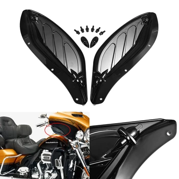 Motocykel Nastaviteľný Vzduchu Bočné Krídlo Kapotáže Deflektor pre Harley Turné 96-13 Black / Brown Moto Styling