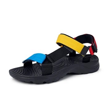 2020 Nové pánske Sandále Mužov Letné Beach Vonkajšie Vody Topánky Veľkosť 45 Flip Flops Ploché Svetlo Hook Slučky Bežné Papuče Topánky