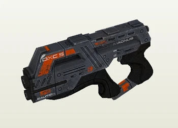Mass Effect 3 M-6 Pištoľ 1:1 Mierke Papier Model 3D Ručné DIY Deti, Hračka Pre Cosplay