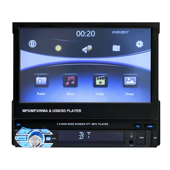 Auto Elektronika DVDCD Podpora MP3/ autorádio MP3 Autoradio Aux Vstup Prijímač Bluetooth Stereo Audio Prehrávač Multimediálnych