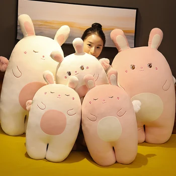 65/95 cm Anjel Sakura Plyšový Zajačik Hračka Plnená Sweet Pink White Rabbit, Vankúš na Spanie Priateľa cez Noc Pritúliť Plushie pre Dievčatá