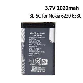 1020mah BL-5C BL5C BL 5C Náhradné Li-ion Batéria Pre telefón Nokia 6230, ktoré vám 6330 6263 6267 6270 6555 6300 C2-01 Mobilného Telefónu, Batérie