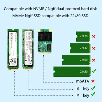 1Set M. 2 SSD NVMe NGFF Chladiča Hliníkový Chladič s Termálnou Pad pre 2280 M2