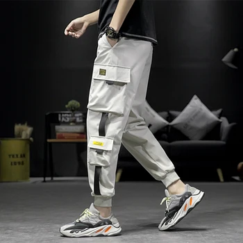 2020 Módne Mužov Streetwear Nohavice Cargo Nohavice Hip Hop S Bočné Vrecká, Nohavice Joggers Nohavice Pre Mužov