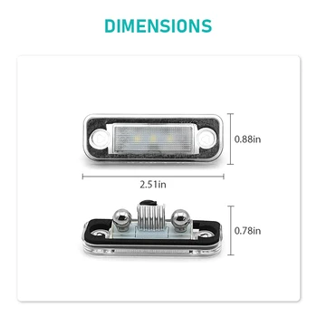 Pre Mercedes Benz W203 5D W219 W211 R171 2ks LED Osvetlenie batožinového priestoru Blub, Auto Licenčné Číslo Doska Svetlo Zdarma