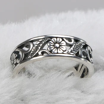 BIJOX PRÍBEH vintage 925 silver šperky krúžok pre ženy výročie svadby, hostiny, párty wholesales Thai strieborné prstene veľkosť 6-10