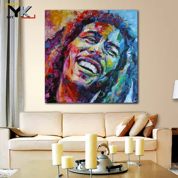 Slávny Bob Marley Akvarel Portrét olejomaľba na Plátne Plagáty a Vytlačí Cuadros Wall Art Obrázky Pre Obývacia Izba
