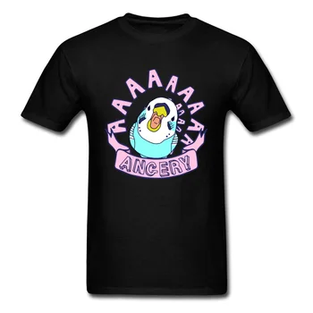 Tričko Zábavné Budgie T-shirt Mužov Čierne Tričko valentínske Láska Vták, Nadrozmerné Oblečenie pre Dospelých Oblečenie Bavlna Topy Žena Tee