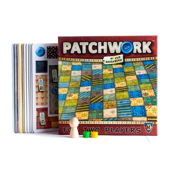 Patchwork Dosková Hra Pre Dvoch Hráčov, Zábavné Párty Hry, Papier Karty Anglická Verzia