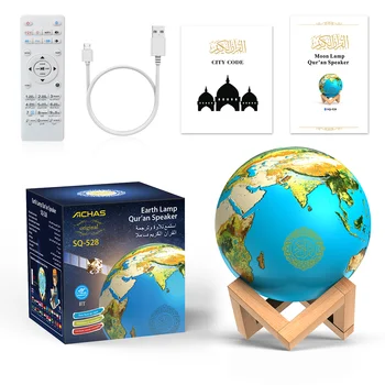 Nové obec azan Korán, Reproduktor Zemi lampa Bluetooth Bezdrôtové Reproduktory Moslimských Nočné Svetlo Korán, Reproduktory 16 G pamäťovú kartu Korán